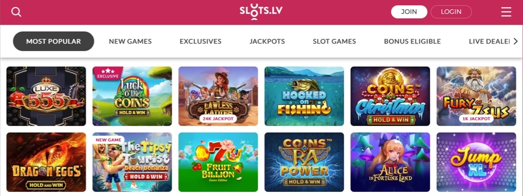 slots lv games