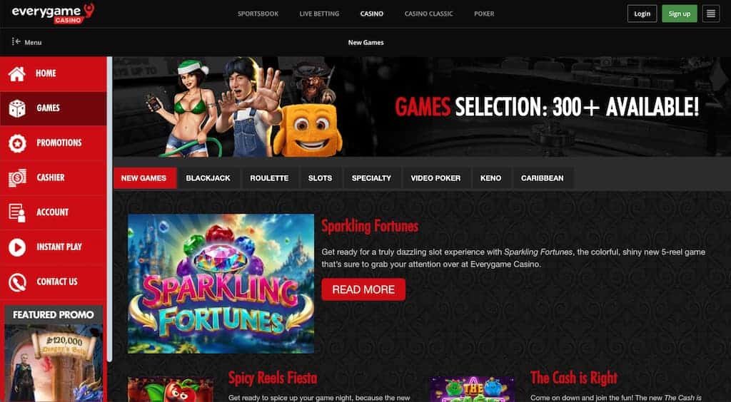 Everygame Casino games library