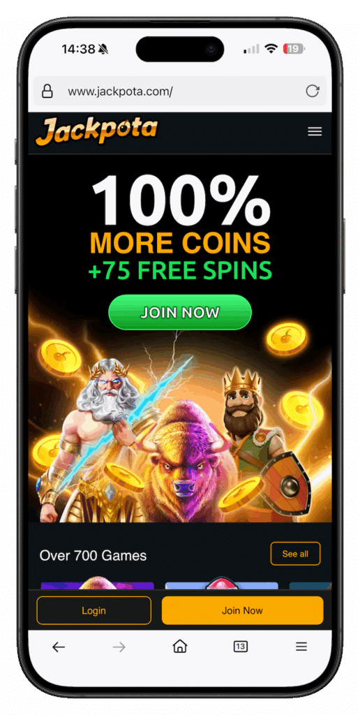 Jackpota mobile site